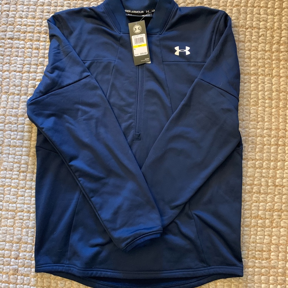 NWT UnderArmour Fleece ColdGear Half Zip- Mens